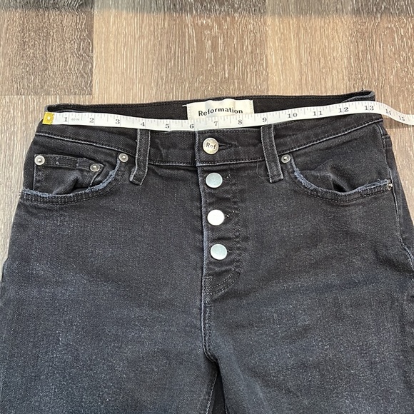 Reformation Black Distressed Skinny Jeans 27 - Picture 5 of 13